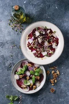 Beetroot carpaccio salad Stock Photos