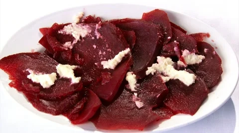Beetroot with cream cheese Stock Footage 10772996