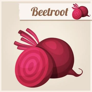 Beetroot. Detailed Vector Icon Stock Illustration
