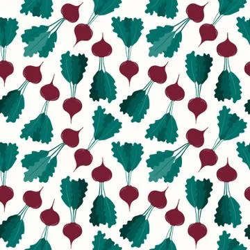 Beetroot harvest seamless pattern 库存插图