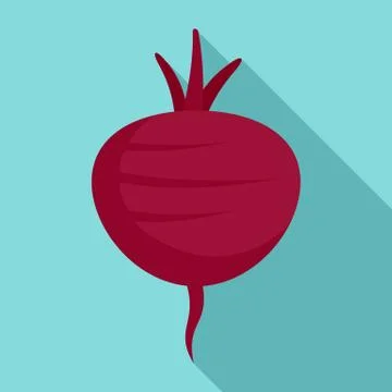 Beetroot icon, flat style Illustrazione stock
