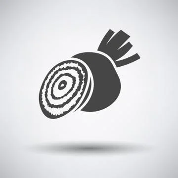 Beetroot  icon on gray background Stock Illustration