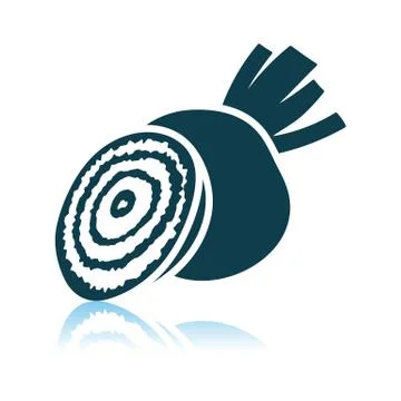 Beetroot Icon On Gray Background Stock Illustration