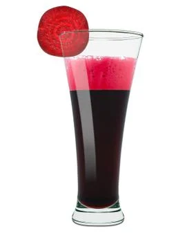 Beetroot juice on white background Stock Photos