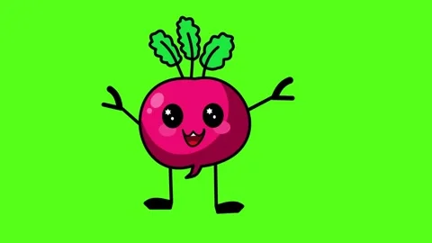 Beetroot jumping happily looped animation cartoon 스톡 동영상 332849415