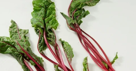 Beetroot with leaves isolated on white background 4K 4k Stock Footage 84154295