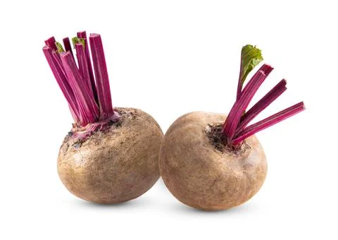 Beetroot with leaves on white background Stock Photos