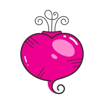 Beetroot logo vector illustration on white background. Stock Illustration