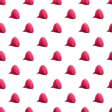 Beetroot pattern creating seamless healthy food background Stock Illustration