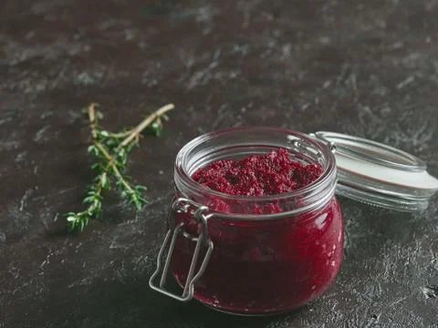 Beetroot pesto 스톡 사진