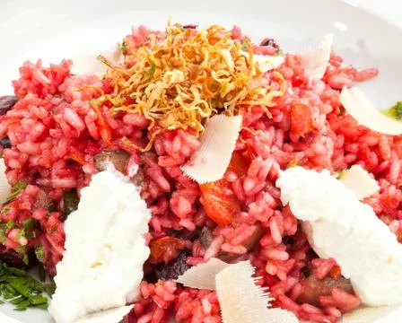 Beetroot risotto Stock Photos