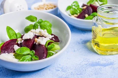 Beetroot salad with cheese Stock Photos