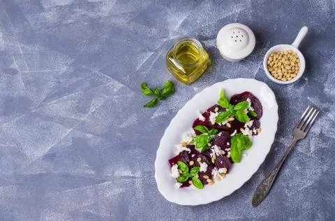 Beetroot salad with cheese Stock Photos