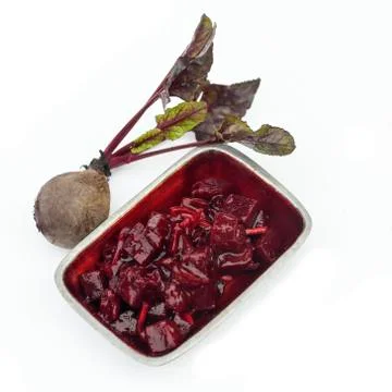 Beetroot salad isolated Stock Photos
