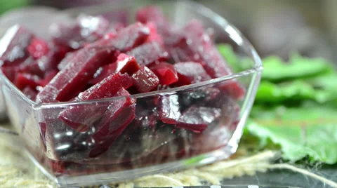 Beetroot salad (loopable) Stock Footage 39257280