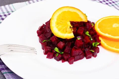 Beetroot Salad with Orange Stock Photos