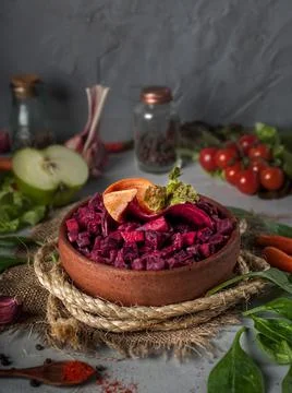 Beetroot salad 스톡 사진