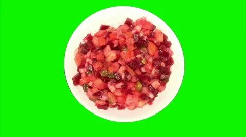 Beetroot salad rotating Stock Footage 43559040