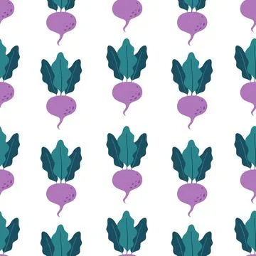 Beetroot seamless pattern. Vegetable seamless pattern. 스톡 일러스트