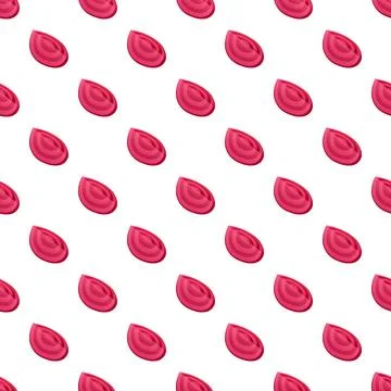 Beetroot slices forming seamless vegetable pattern background Illustrazione stock