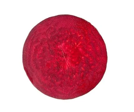 Beetroot slices isolated on white background. top view Foto stock