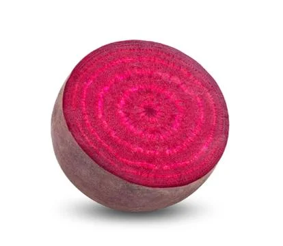 Beetroot slices isolated on white background. full depth of field Stock Photos