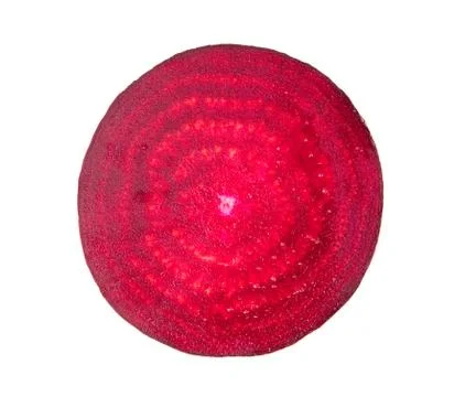 Beetroot slices isolated on white background. top view Foto stock