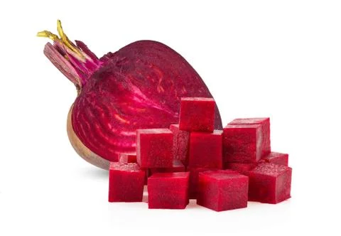Beetroot slices isolated on white Stock Photos