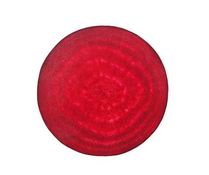 Beetroot slices on white background. top view Stock Photos