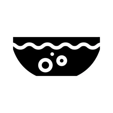 Beetroot soup glyph icon vector symbol illustration Stock Illustration