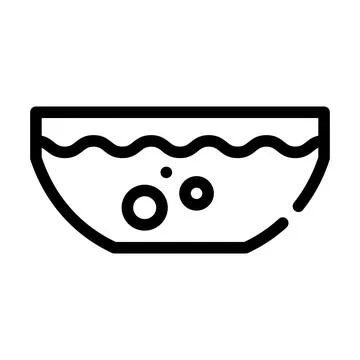 Beetroot soup line icon vector symbol illustration Stock Illustration