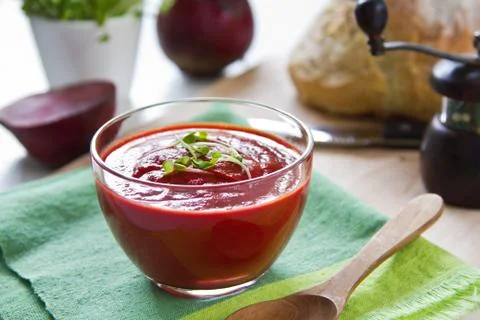 Beetroot soup Stock Photos