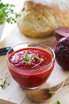 Beetroot soup Stock Photos