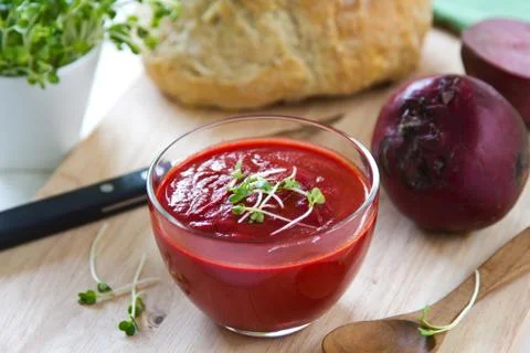 Beetroot soup Stock Photos