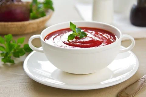 Beetroot soup Stock Photos