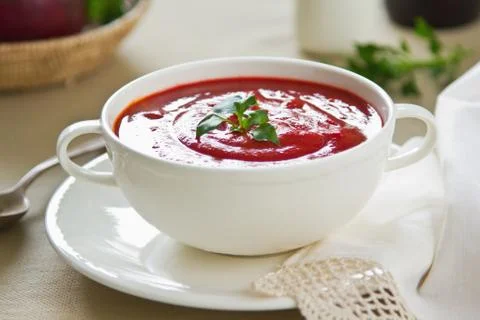 Beetroot soup Stock Photos