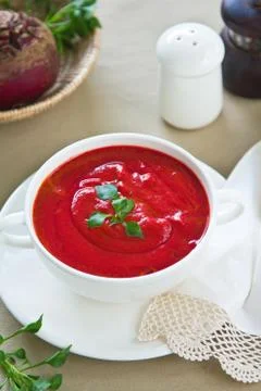 Beetroot soup Foto stock