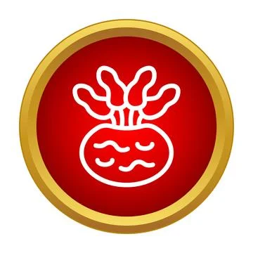 Beetroot vegetable icon representing organic gardening food 库存插图