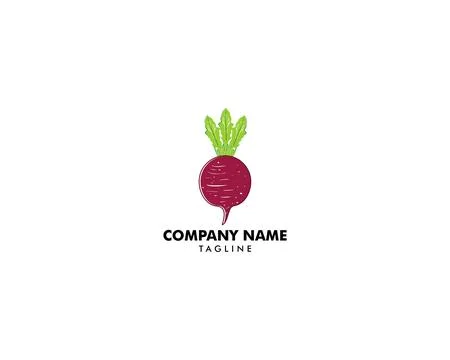 Beetroot vegetable logo icon template design Stock-Illustration