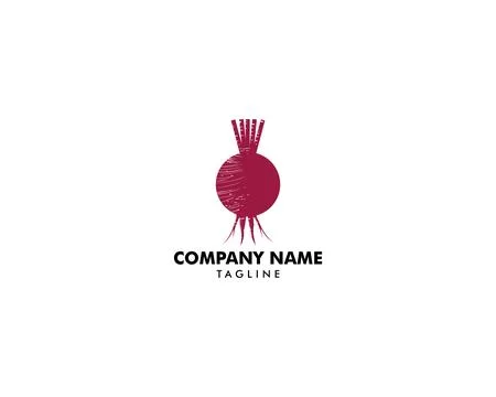 Beetroot vegetable logo icon template design Stock-Illustration