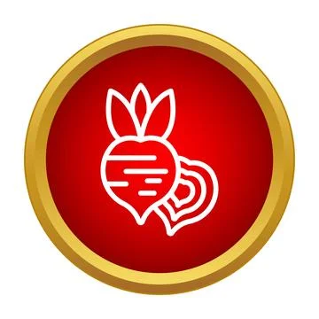 Beetroot vegetable root crop red icon design Stock Illustration