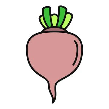 Beetroot vegetable root preparing for cooking icon Stock Illustration