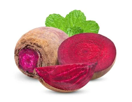 Beetroot vegetables and leaf  isolated on white background Stock-Fotos