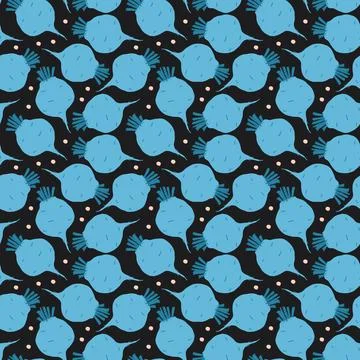 Beetroot Vegetables seamless pattern. Vegetarian healthy bio food background, Stock Illustration