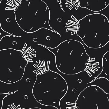 Beetroot Vegetables seamless pattern. Vegetarian healthy bio food background, 스톡 일러스트