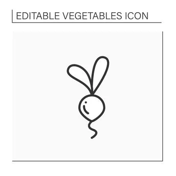 Beetroots line icon Stock Illustration
