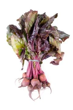 Beetroots Over White Stock Photos