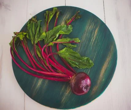 Beets on a green background 스톡 사진