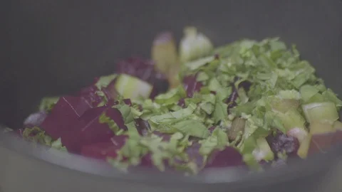 Beets on salad Stock Footage 113477419
