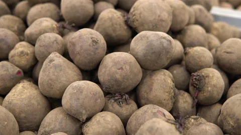 Beets on a supermarket counter. 스톡 동영상 148117438